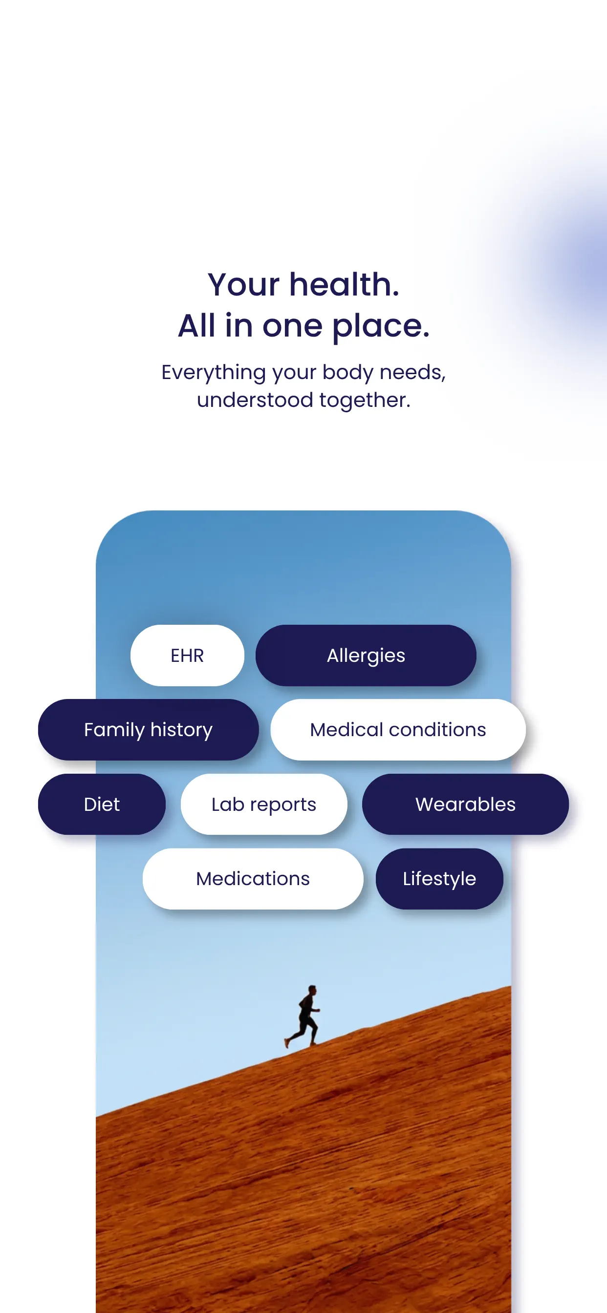Yantir dashboard bringing health information into one place.